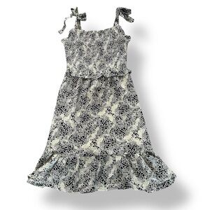 [One Heart Clothing] Black and Cream Patterned Dress
